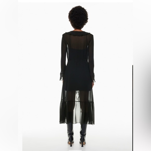 Aritzia Wilfred Sheer Black Dresss - Picture 2 of 5